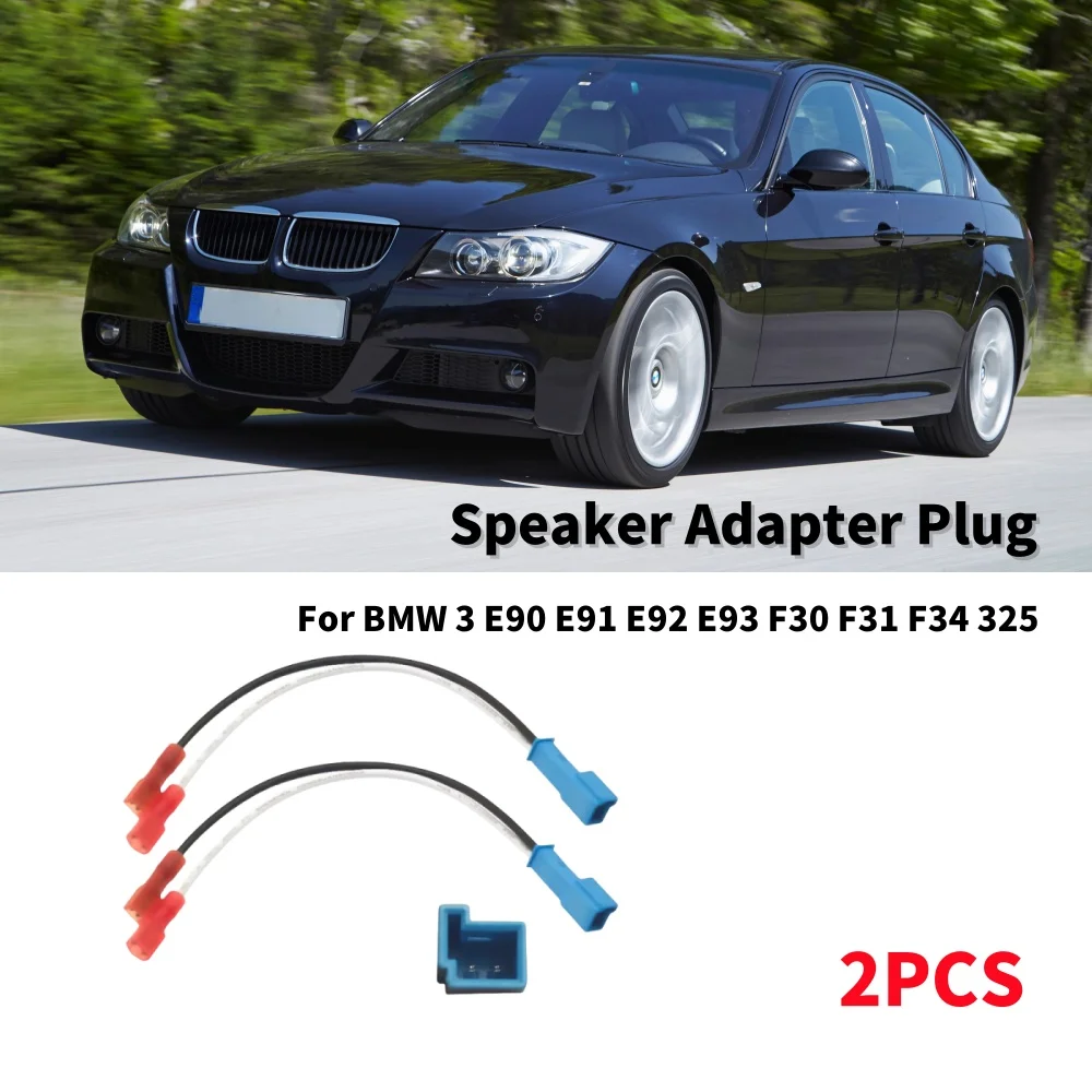 2Pcs Speaker Adapter Plug Car Front Rear Door Speaker Wiring Harness Adapter For BMW 3 E90 E91 E92 E93 F30 F31 F34 325