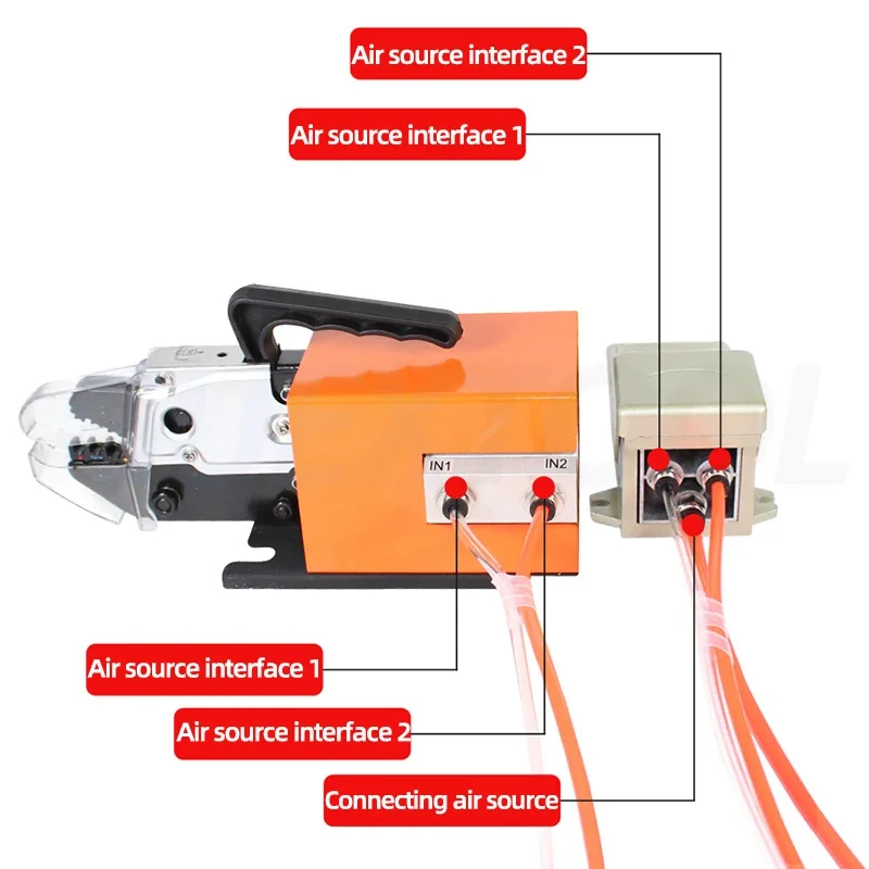 Imagem -04 - Terminal Pneumático Máquina de Friso Terminal Automático 0.50.7mpa Mandíbulas Multifuncionais Ferramenta de Friso Elétrica Am10