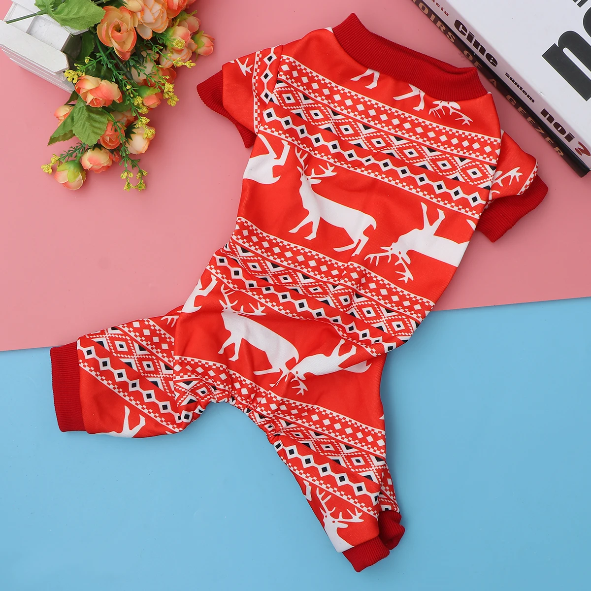 

Red Size L Dog Clothes Comfortable Texture Easy to Put on for Pet Parties and Photo Taking Dog Clothes Pet Party Costume