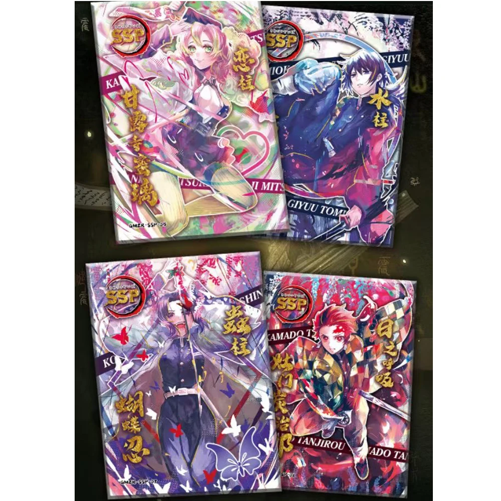 Latest Demon Slayer Collection Card TCG Anime Booster Pack Box Kamado Nezuko Rare Board Table Game Kids Birthday Toy Gift