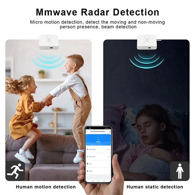 

ABVJ-5X Tuya Zigbee детектор присутствия человека с держателем PIR датчик человеческого тела Mmwave радар микроволновый датчик движения обнаружение