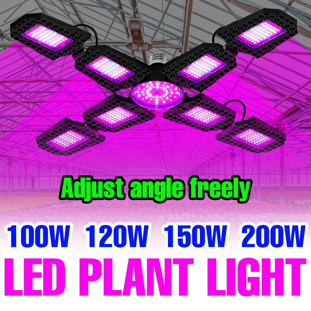 200W Full Spectrum LED Grow Light Bulb E27/E26 Hydroponics Plant Lamp Greenhouse Grow Tent Green Vegetables Cultivation Lighting