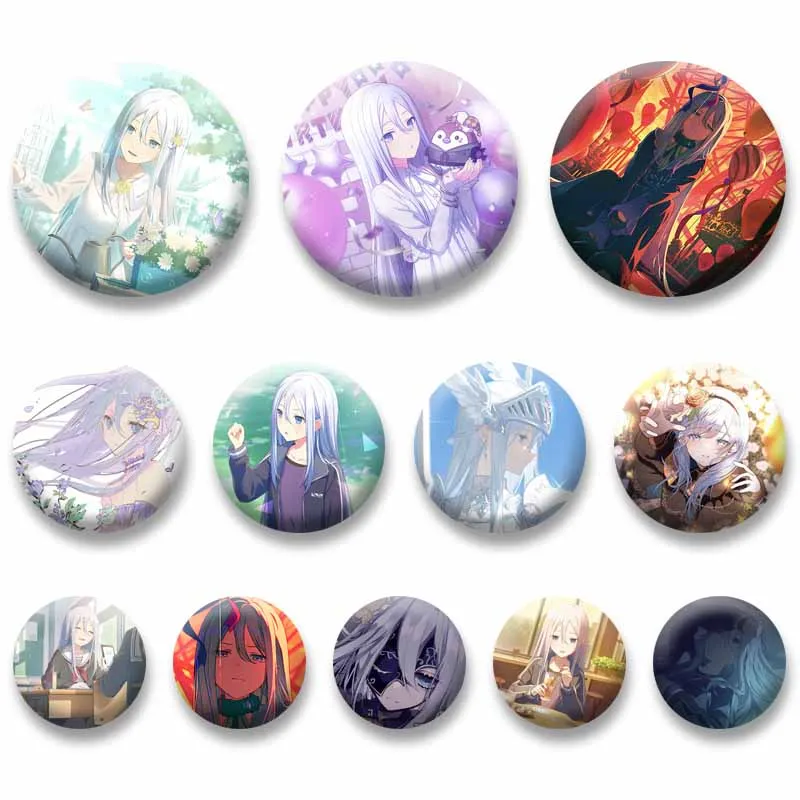 Game Nightcode Yoisaki Kanade Button Brooch Cartoon Virtual Singer Badge Backpack Hat Lapel Pins Accessories Gifts for Friends