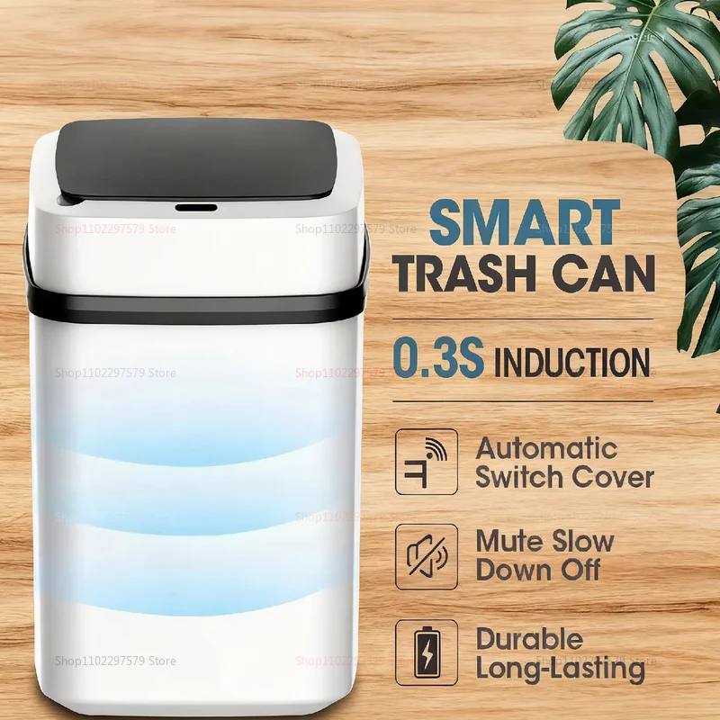 2026 13L الذكية حر اليدين استخدام Touchless الحمام سلة المهملات محس حركة سلة المهملات لمكتب غرفة نوم غرفة المعيشة المرحاض المطبخ