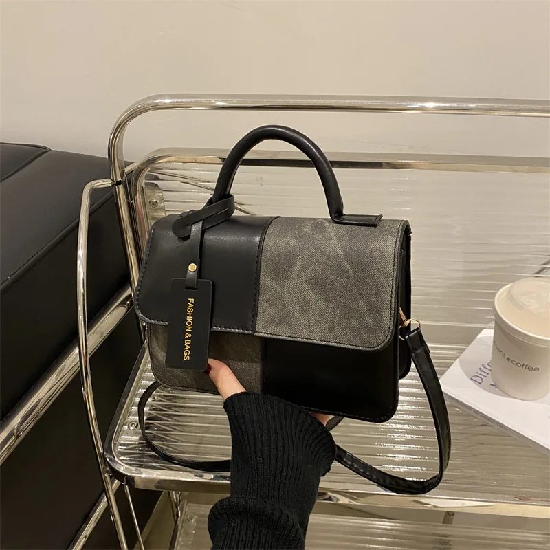 Women's Briefcase Handbag Crossbody Shoulder Snap Closure Tote Bag Everyday Accessory Geometric Pattern Formal Work Package