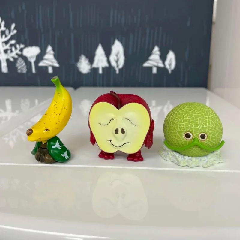 Original Qualia Gashapon Kapsel Spielzeug Obst Monster Banane Apfel Cantaloupe Action Figur Nette Kawaii Miniatur Modell Figur