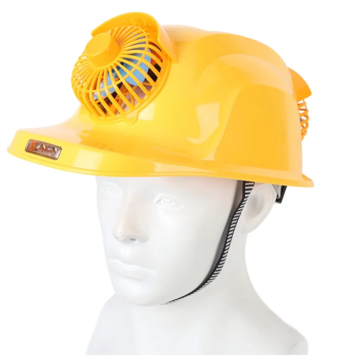 

High Quality Security Helmet Solar Fan Hard Hat With LED Lights Construction Summer Outdoor Fan Safety Helmet
