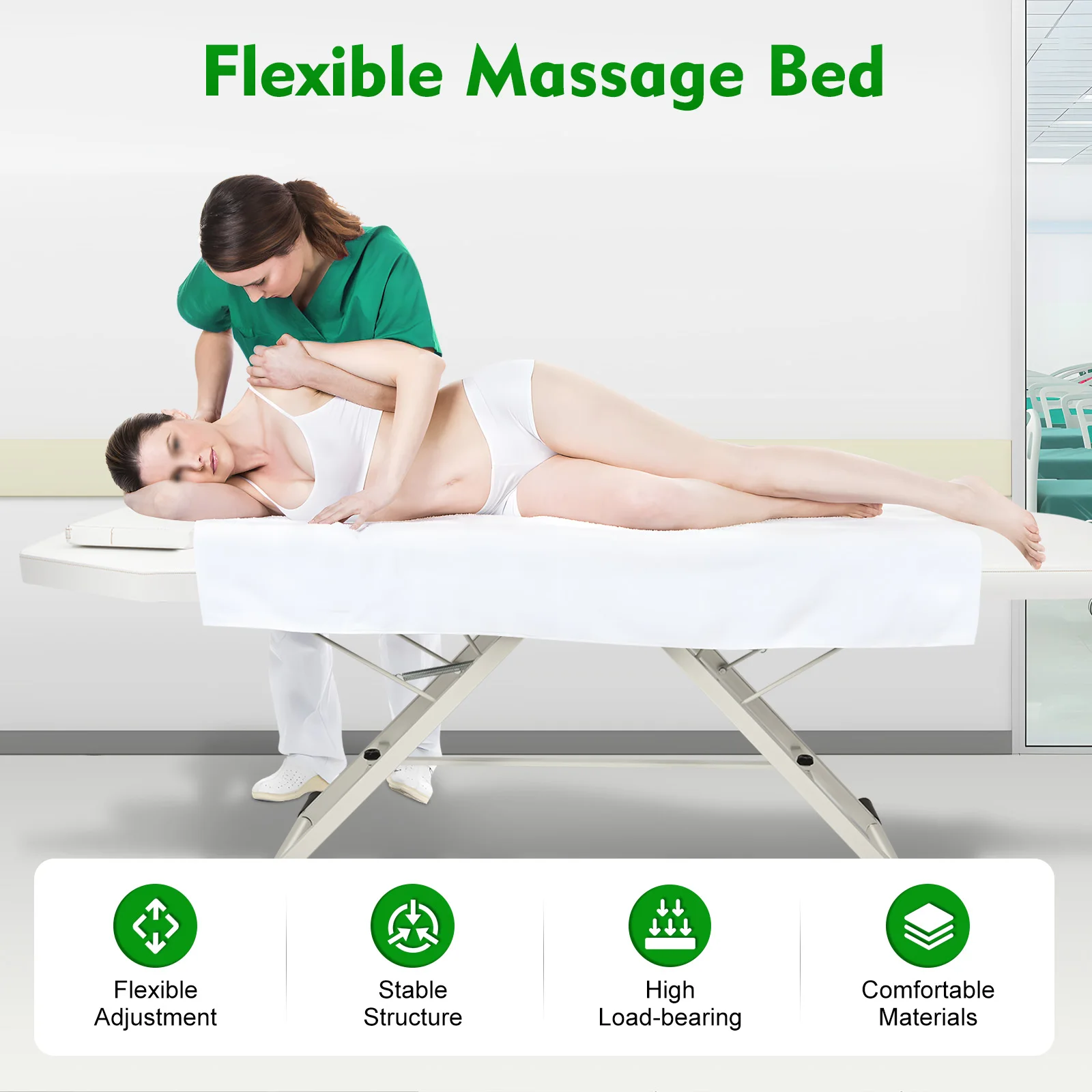 Table de massage pliable avec dossier réglable, table de physiothérapie, table de beauté pour spa, salon de thérapie