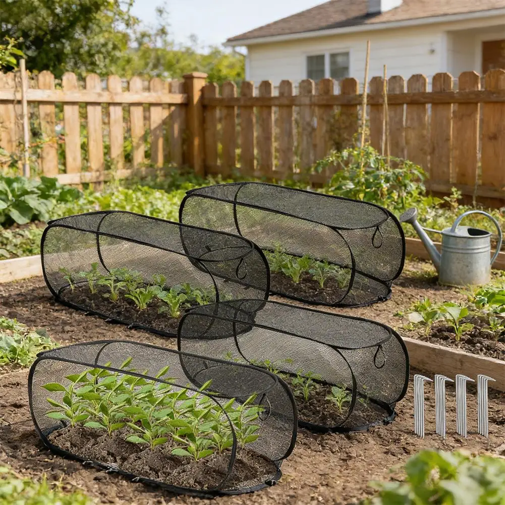 Mesh Steel Wire Summer Plant Flower Gardening Protective Cover Plant Insect-proof Sunshade Foldable Incubator Protective Cover