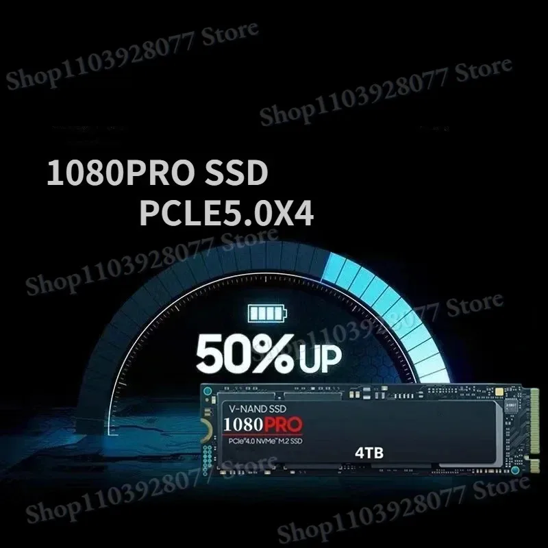 게이밍 내장 솔리드 스테이트 디스크, PS5 PC 노트북 컴퓨터용, 1080Pro SSD, 8TB, 4TB, NVMe, PCIe5.0, 2TB, 1TB, 고속 읽기 쓰기