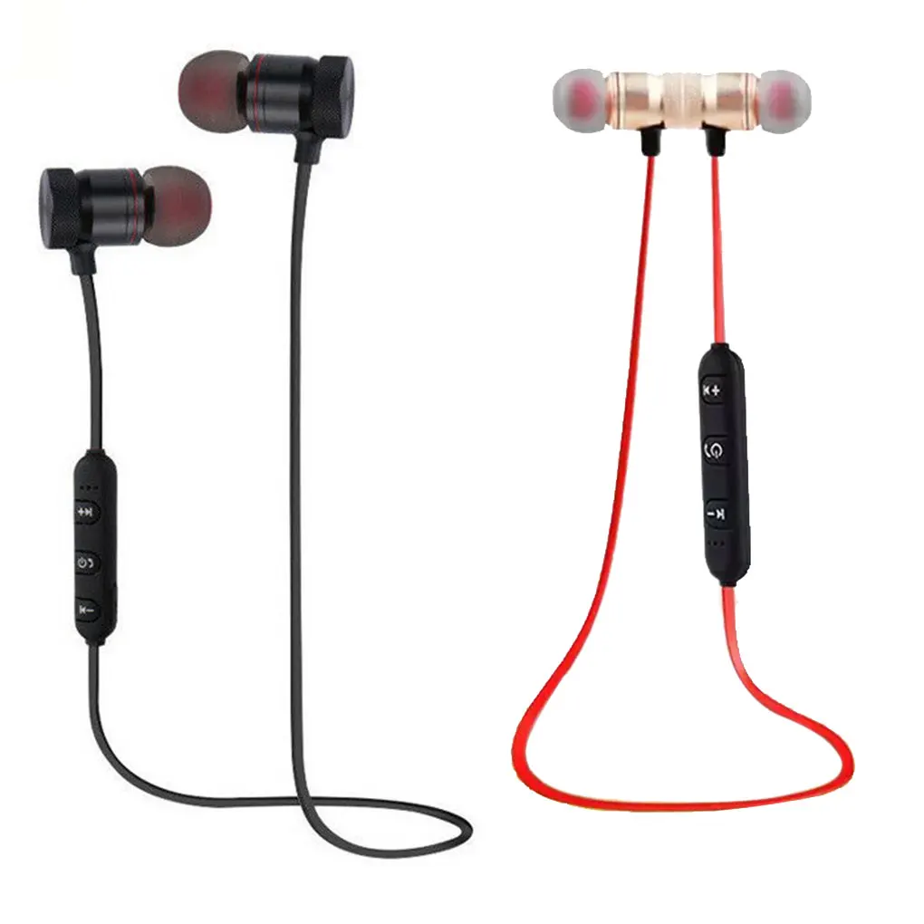 Wireless Earphones Bluetooth 4 1 Magnet In-ear Headset Neck Hanging Sport Stereo Headset Earbuds