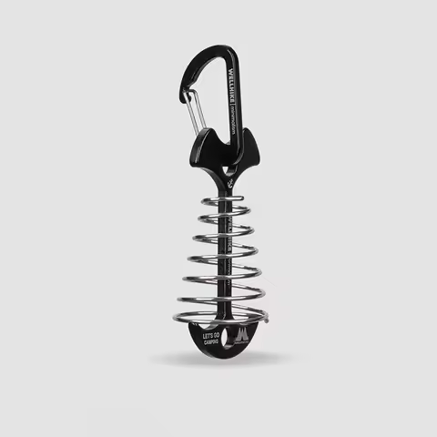 4/8Pcs Spring Fishbone Deck Pegs Adjustable Fishbone Deck Fixed Nails Stainless Steel Fishbone Anchor Tent Pegs Tent Accessories