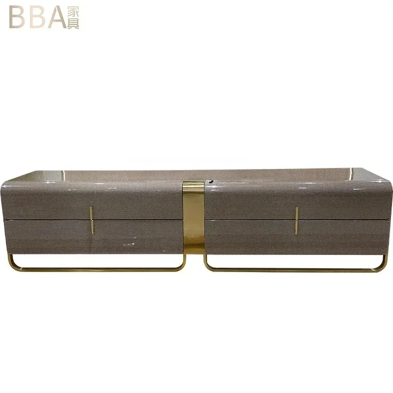 

Italian light luxury solid wood TV cabinet, living room floor cabinet, post-modern furniture53