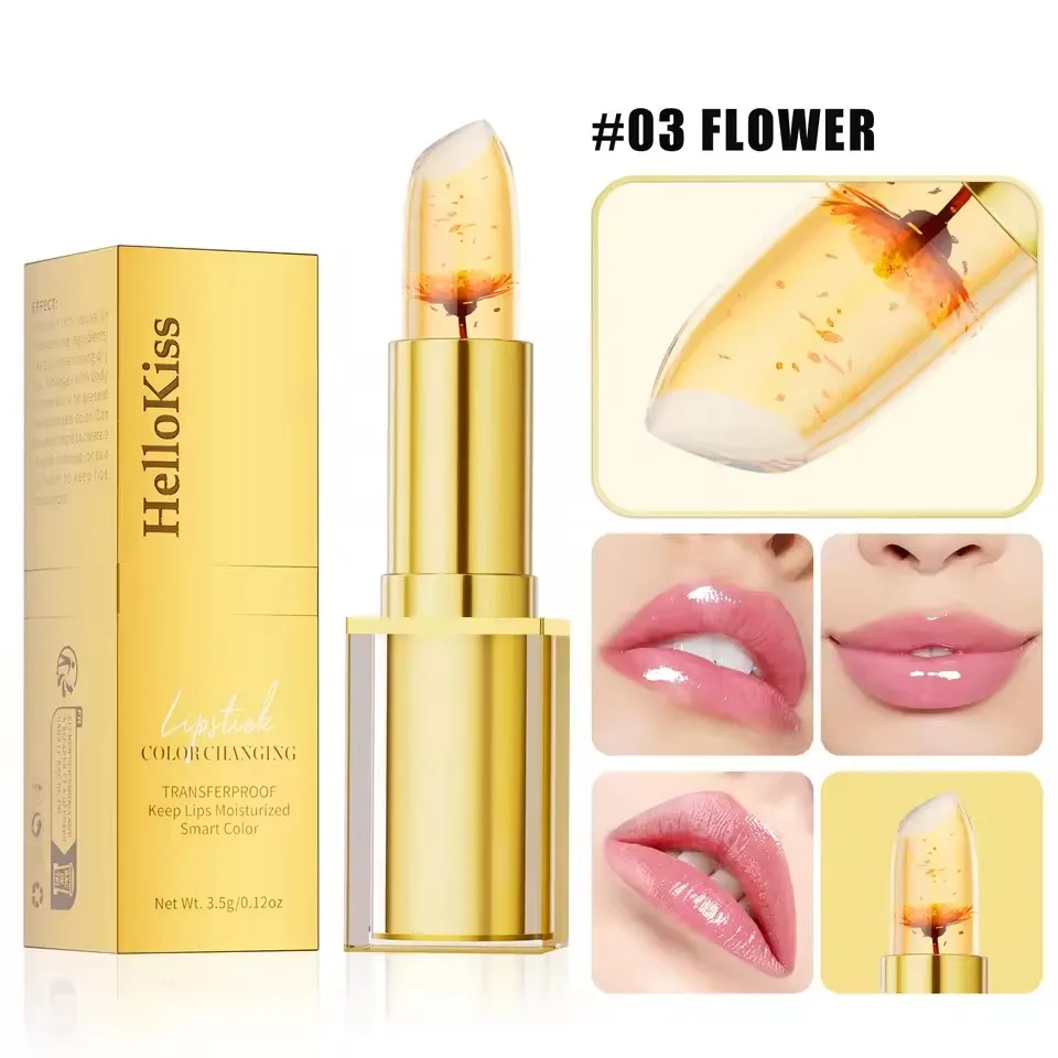 Jelly Lipstick Gradient Cup Non-stick Gold Foil PH Color Changing Lip Balm Long Lasting Hydrating Moisturizing Lipstick Makeup