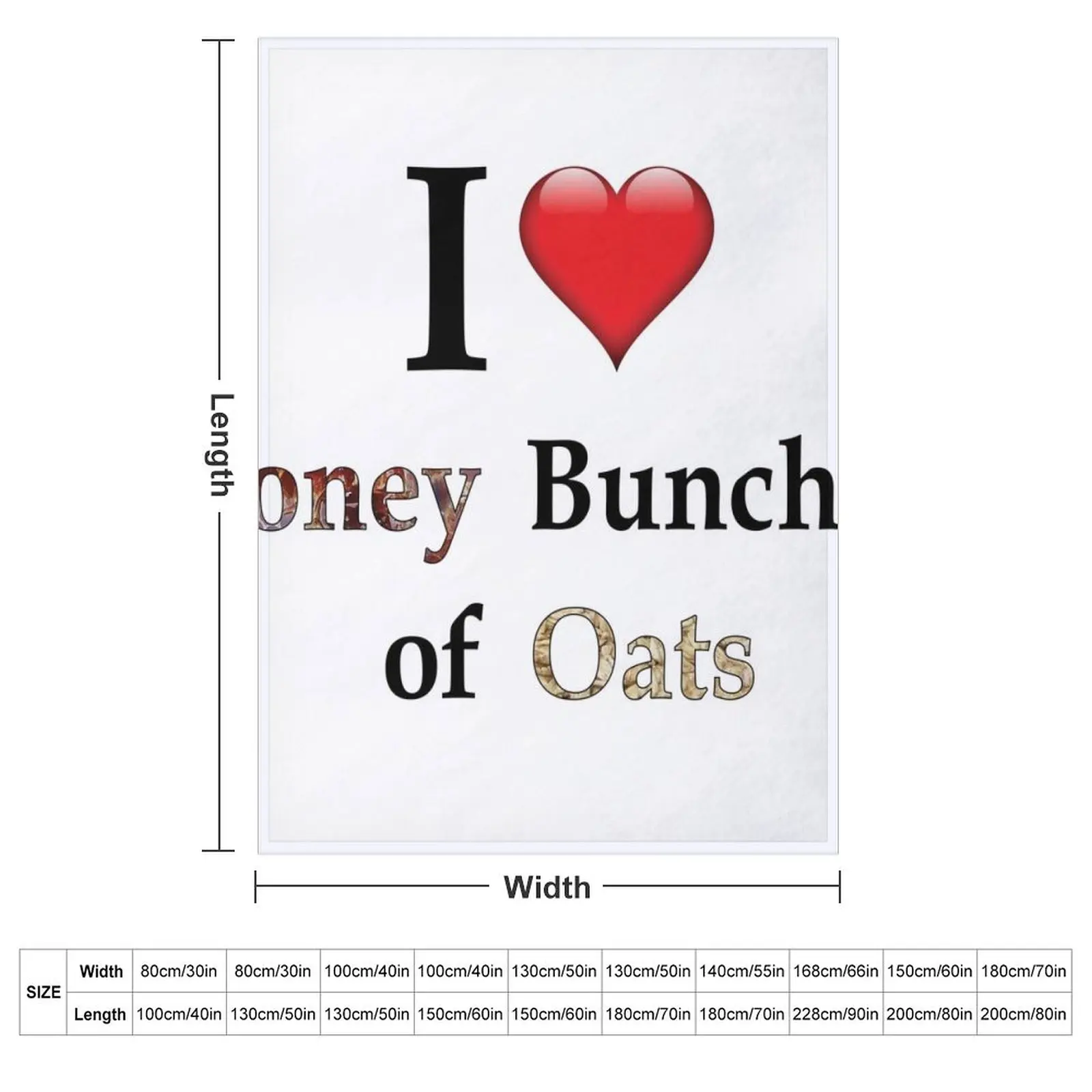 I Love Honey Bunches of Oats Throw Blanket Camping warm for winter Blankets For Sofas Softest Blankets
