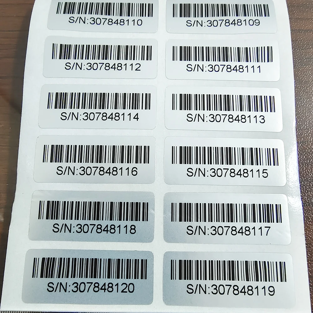 

10000pcs Serial Number Warranty Seal BAR-CODE Security Label Box Safety Sticker VOID Left Removal Proof Tamper Evident Tag Cover