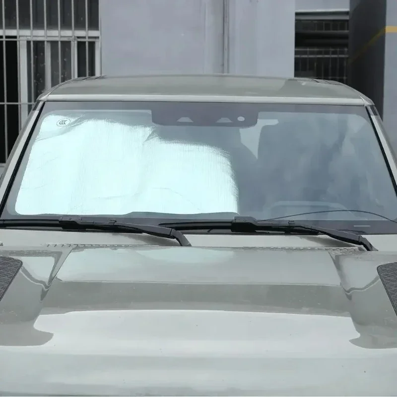 

For Land Rover Defender 90 110 130 2004-2025 Aluminum Foil Silver Car Front Windshield Sun Shade Cover Interior Accessories