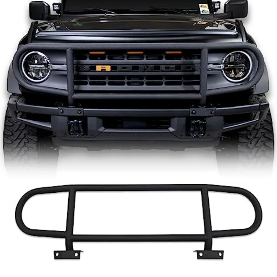 

IAG ILine Tall Bull Bar для Bronco 2021+ с модульным бампером, предназначенным только для бездорожья и тропического вождения.