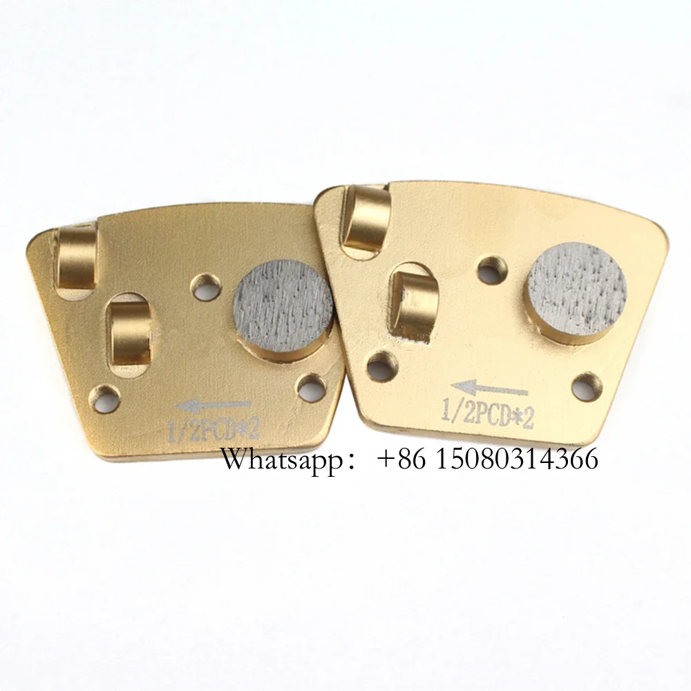 Diamond Blastrac Screw Holes PCD Grinding Shoes Soft Metal Bond Router Disc For Hard Concrete Floor Paints Epoxy 12PCS
