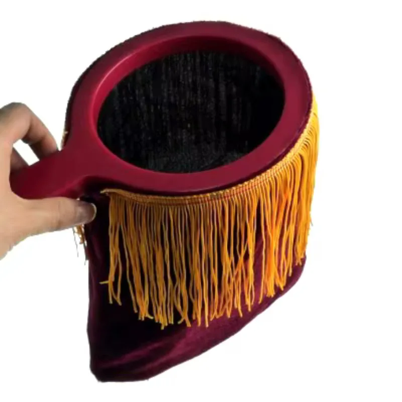 Ripeti la borsa per il cambio con cerniera con linea decorativa Trucchi magici fantasy Accessori scenici che apariscono la magia che cambia fuga