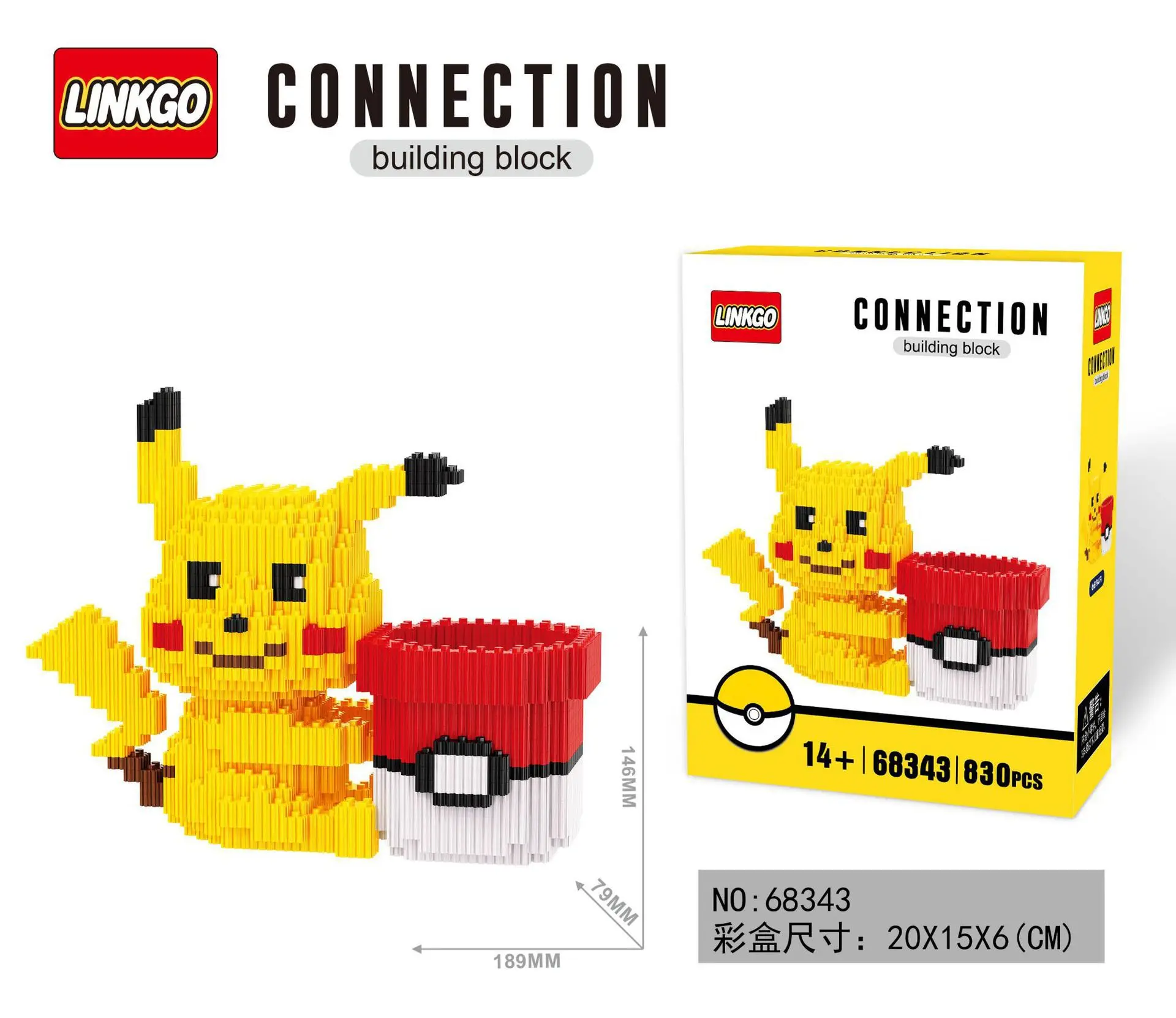 Pokemon Gengar Building Block Bulbasaur Charmander 3D Model Assembly Connection Mini Brick Figure Toys for Home Decora image 3