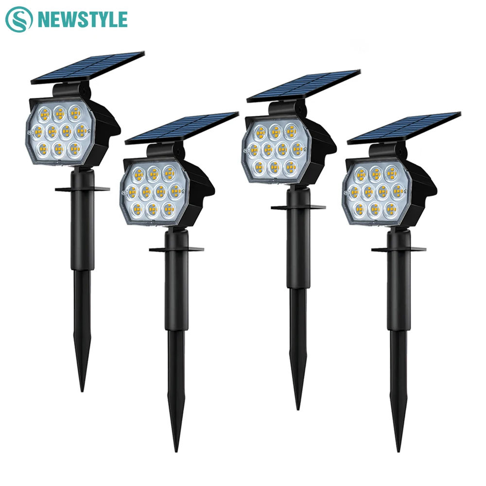 Solar Lights Outdoor Waterproof 50LED 3 Lighting Modes Solar Powered Garden Yard Spot Lights for Outdoor Landscape Decoration