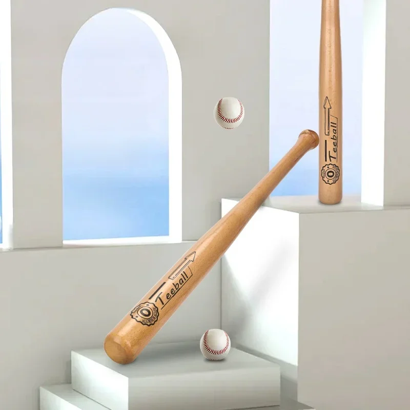 21 inch Solid Wood Baseball Bat Professional Hardwood Baseball Stick Softball Outdoor Sports Fitness Equipment Self-Defense Gear