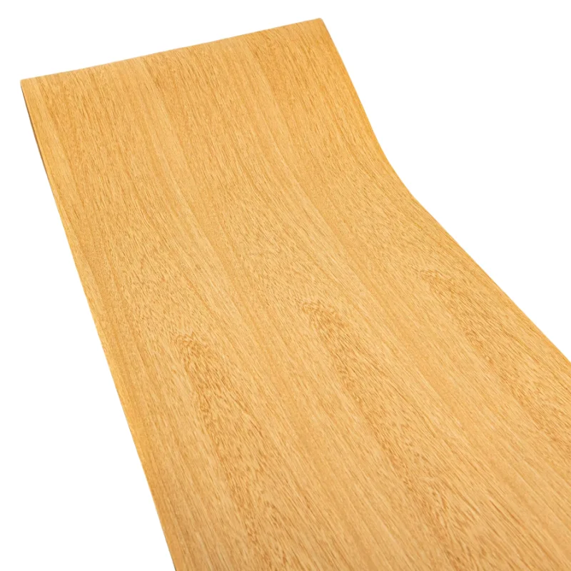 250*58cm Wide Natural Yellow Seraya Wood Veneer with Kraft Paper Backing for Woodwork DIY Furniture Doors Decor Panels Veneer