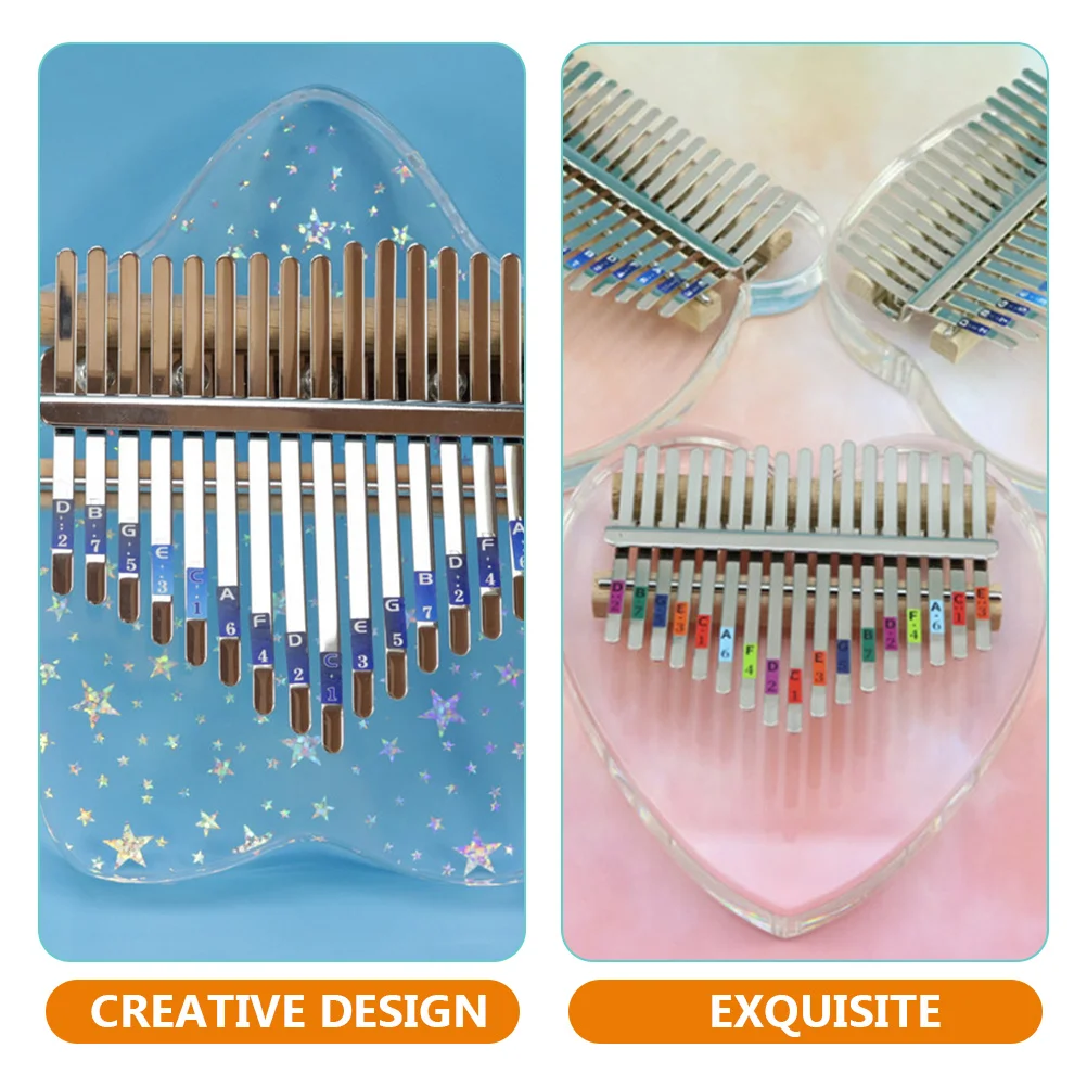 

5pcs Thumbs Key Thumb Piano Note Stickers Adhesive Removable Kalimba Learning Sticker For Beginners 17-Notes Kalimba Scale