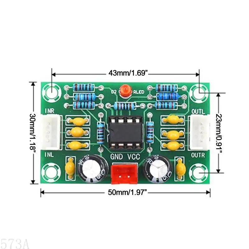 573A XH-A902 NE5532 Módulo pré-amplificador operacional Amplificador frontal áudio digital