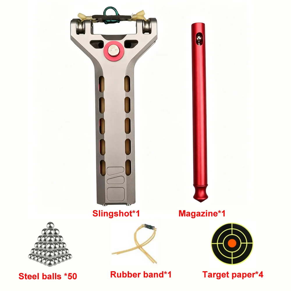 Automatische Schleuder aus Aluminiumlegierung, Leichtgewichtig, Langlebig, Hochpräzise Schleuder für Outdoor-Jagd und Unterhaltung