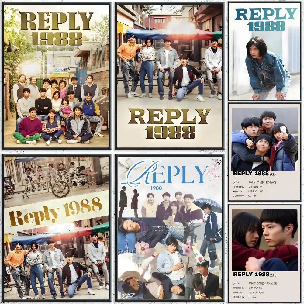 Korean Classic TV Series Reply 1988 Poster HD Waterproof Self-Adhesive Wall Art – Multi-Scene Use Top Gift Pick