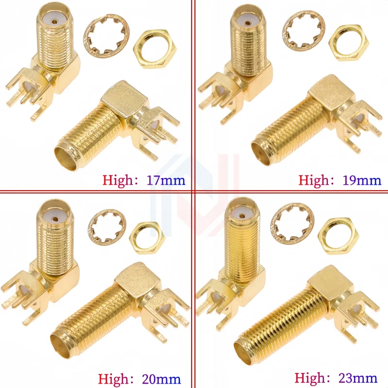 SMA-KWE Female Jack Adapter Solder Edge PCB Straight Right Angle Mount RF Copper Connector Plug Socket