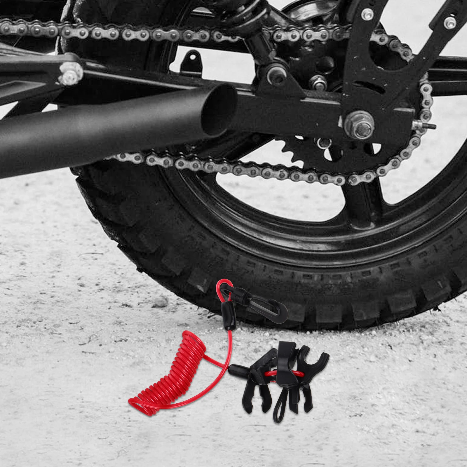 

Motorboat Safety Rope Lanyard Durable Emergency Compatible Outboard Motors Straps Adjustable Red Axle Boat