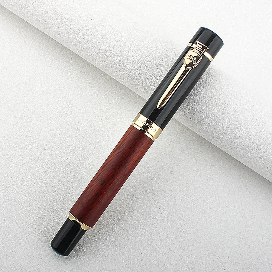 JINHAO Luxury High Quality Wood Business Office Medium Nib Ballpoint Pen School Student Supplies Pens for Writing Rollerball Pen
