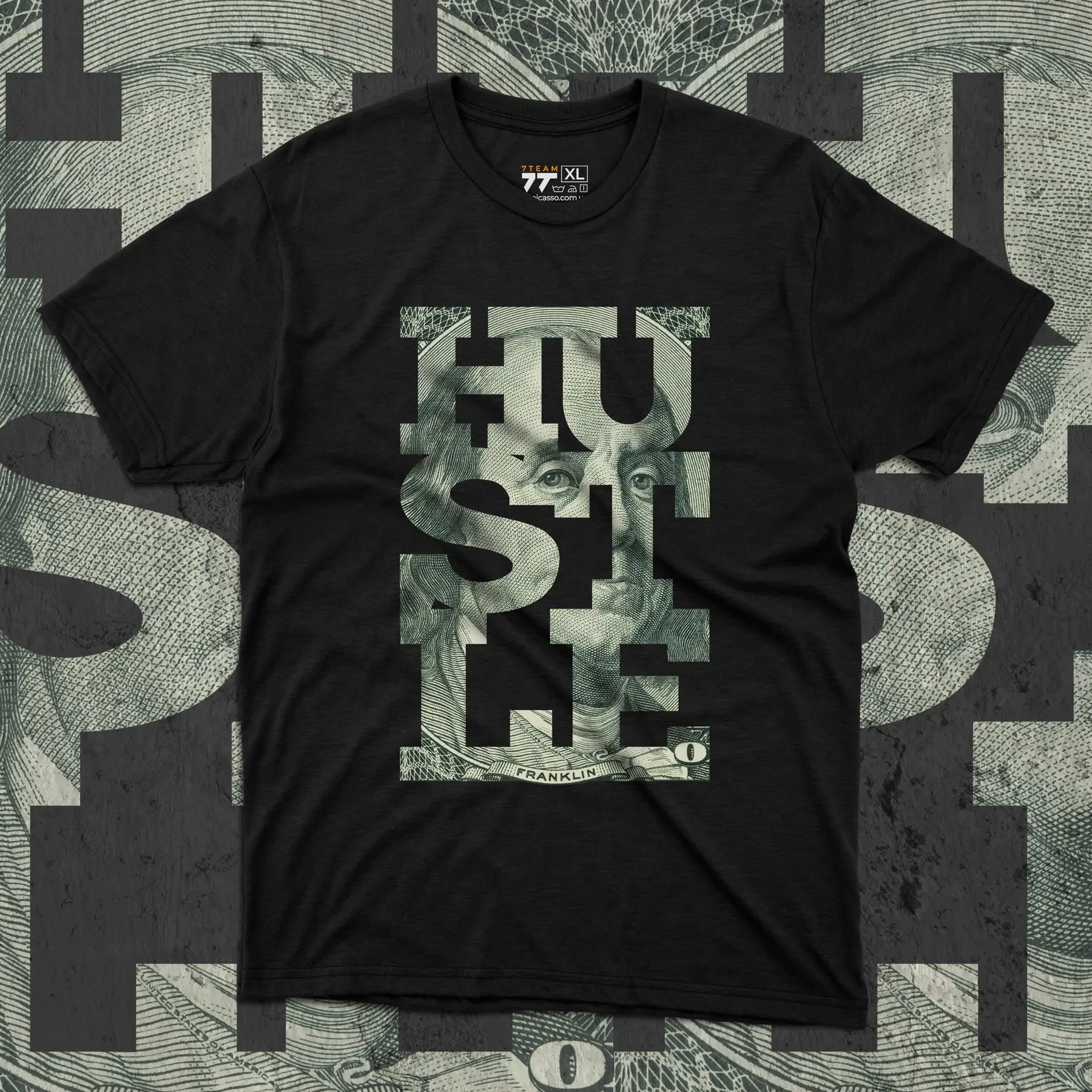 Hustle B print T-shirt