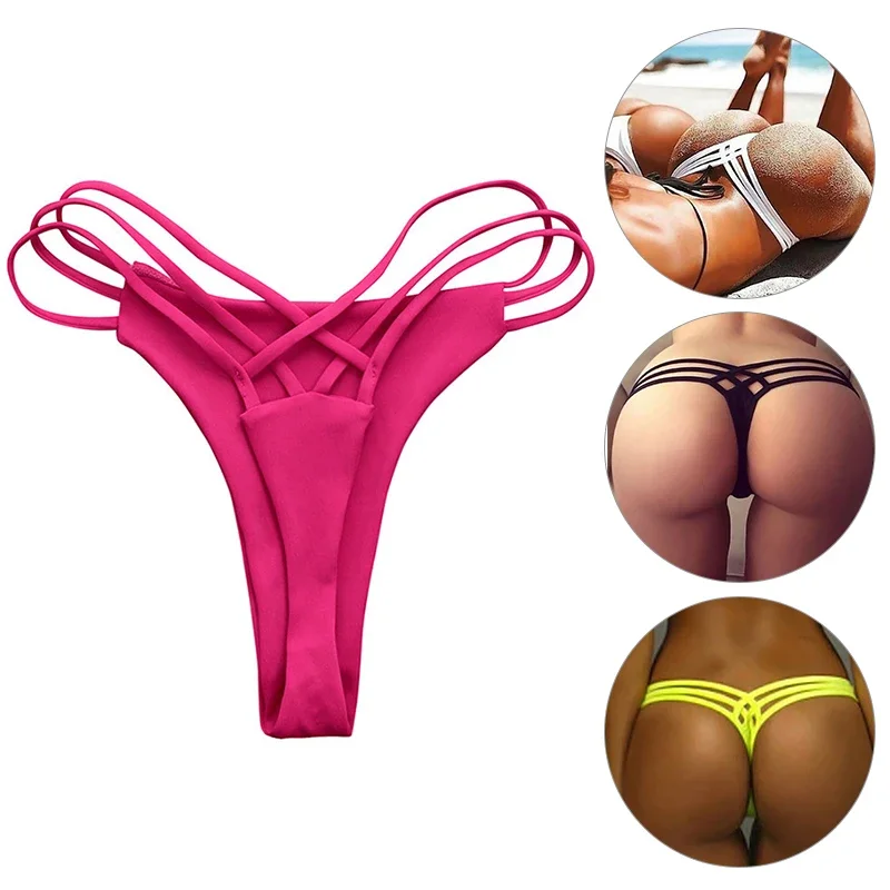 Women Swimwear Low Waist Bikini Swim Pants Shorts Bottom Swimsuit Bathing Swimwear Sexy Bikini Thong Girls Tankini Swim Trunks