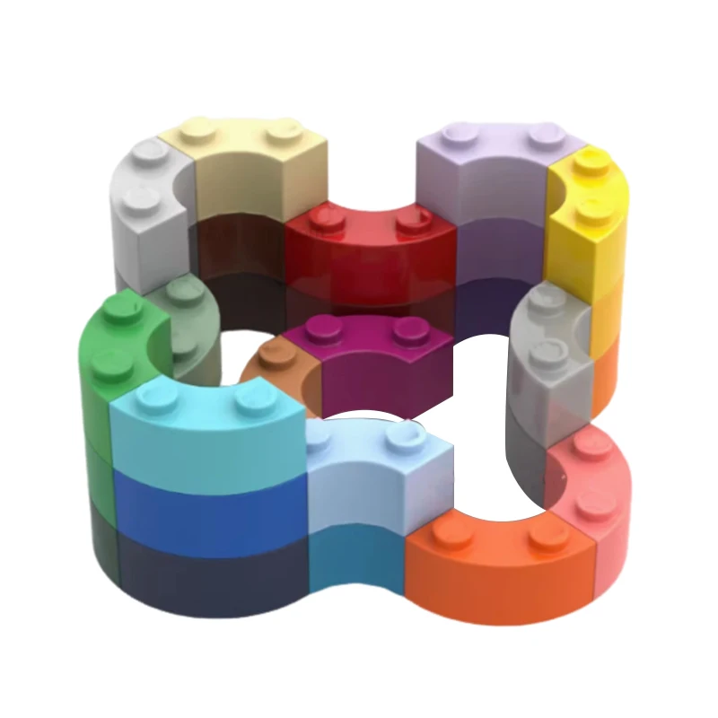 60pcs Moc Building Block Parts 3063 85080 Foundation Brick Rounded Corner 2x2 Curved Brick DIY Children's Toy Gift view 4