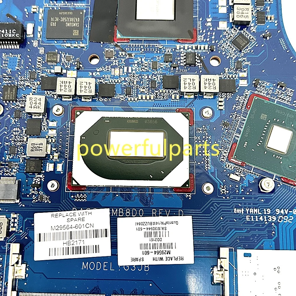 M29564-601 สำหรับเอชพี พาวิลเลี่ยน เกมมิ่ง tpn-q241 16T-A 16-A แล็ปท็อปเมนบอร์ด DAG3JBMB8D0 i5-10200H GTX1650 4G ทำงานได้ดี