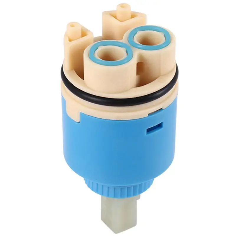 AT63 5X Blue Ivory Plastic 35mm Diameter Water Tap Faucet Cartridge Valve 80mm Height for Faucet Replacement