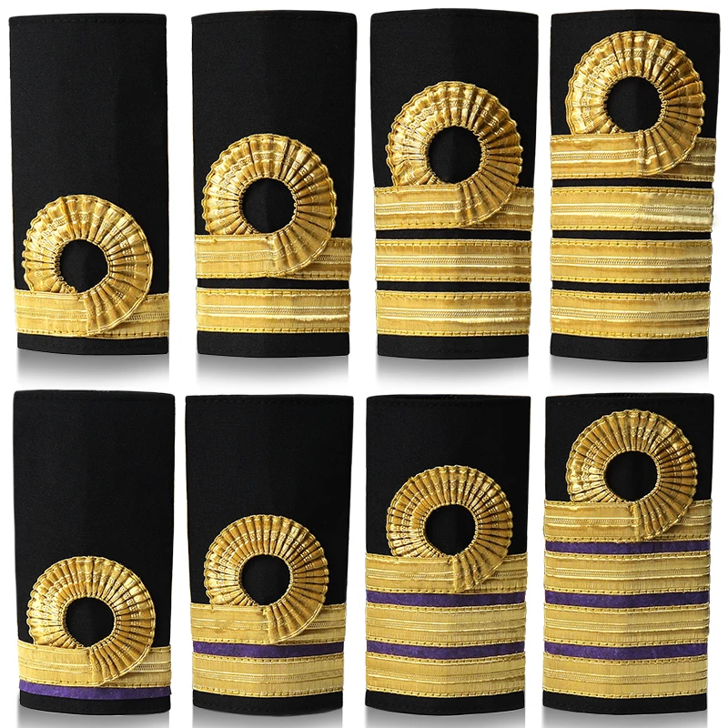 الزي العسكري البريطاني كتاف الذهب الكتفيات السبائك جديلة البحرية الكابتن رئيس مهندس ضابط زي هدية شارات الكتف