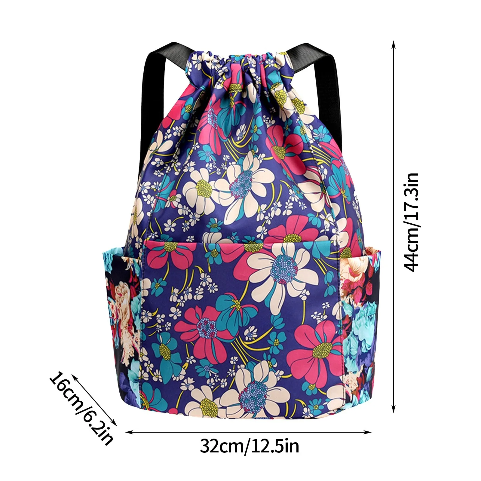 Drawstring Foldable Backpacks Large Capacity Dry-Wet Separation Travel Sport Backpack Solid Printed Lightweight Gym Bag Unisex