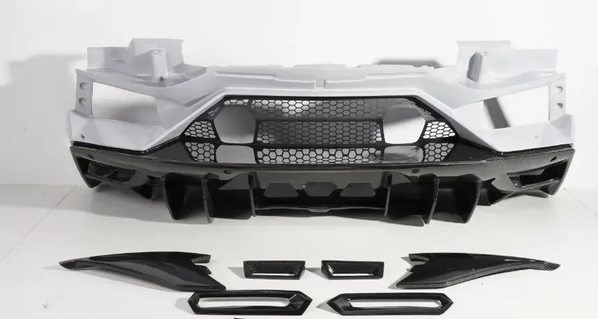 KQX Dry Carbon SVJ Style Front Bumper Spoiler Exhaust Hood Bodykit for LP700 LP720 LP750 Body Kit for Classic Auto Parts