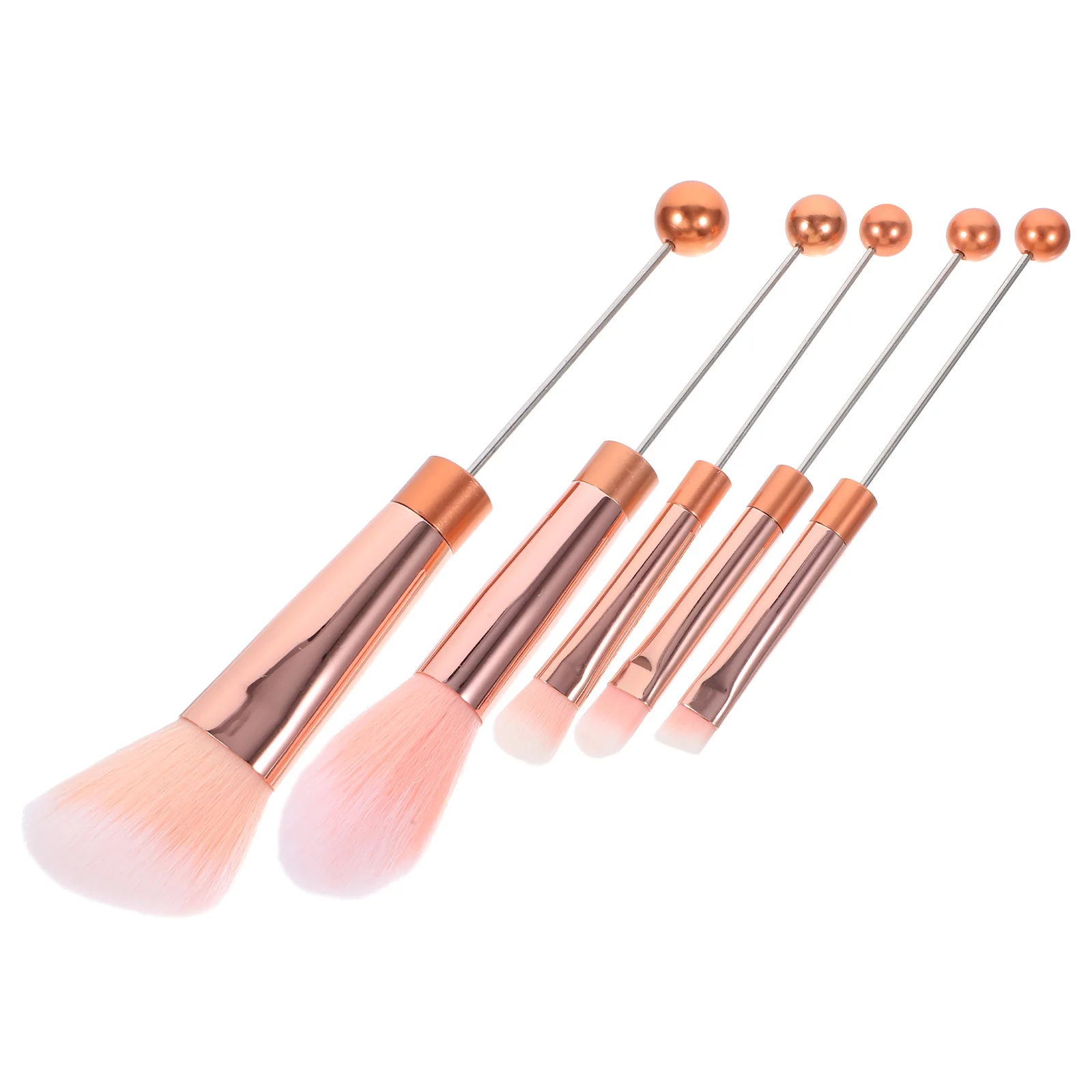 

5Pcs Makeup Brush Set for Women Lightweight Portable Kit for Foundation Blush Eyeshadow Powder Application Precision Grip Handle