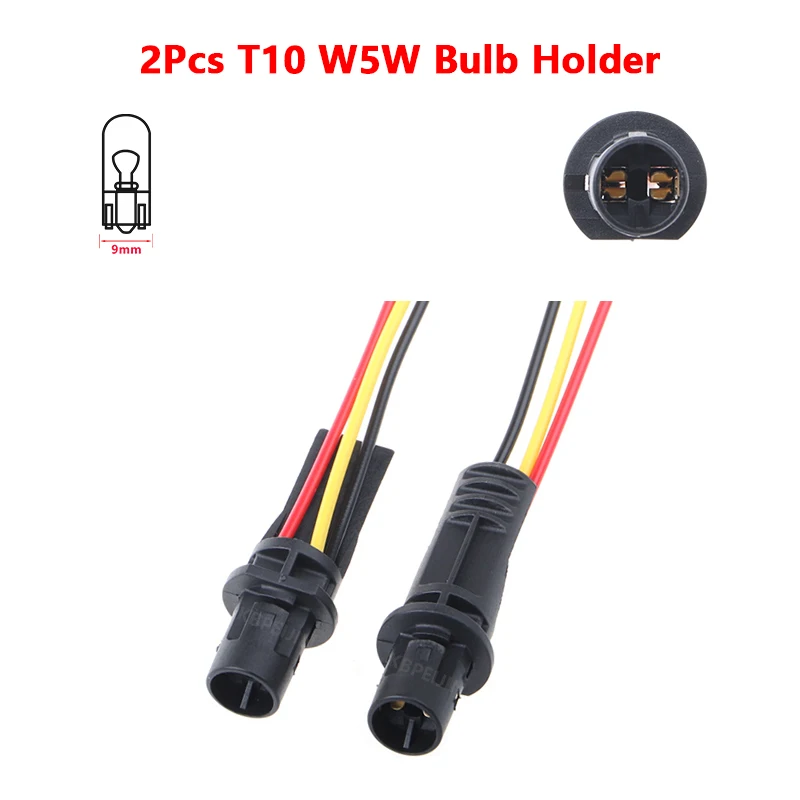 

For VW Golf 6 Daytime Running Light Socket T10 W5W Bulb Holder Car Lamp Replacement Parts 2PC