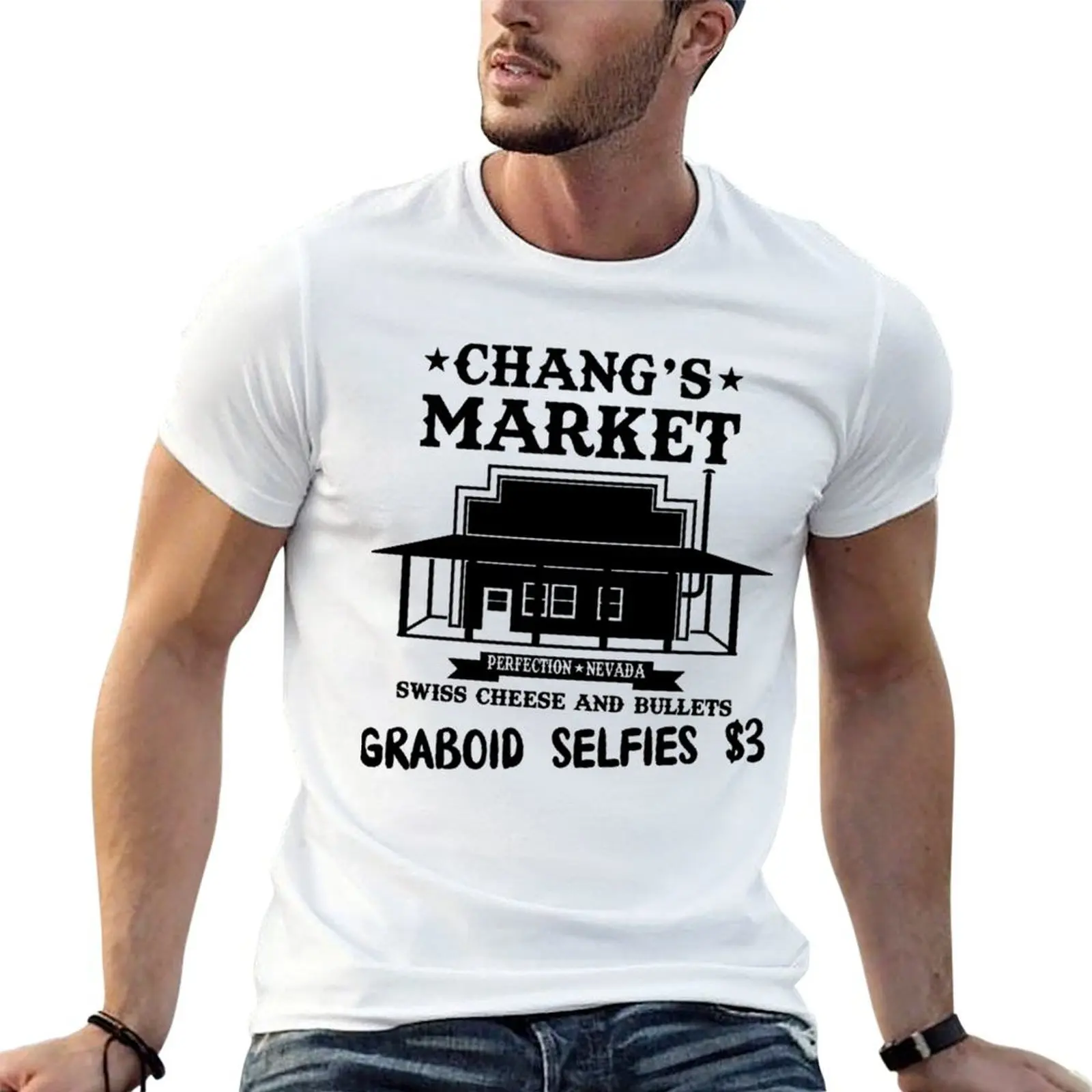 

Tremors-Chang's Market T-Shirt t shirt man cotton anime t shirts oversize t shirts for man cotton soft T-Shirt