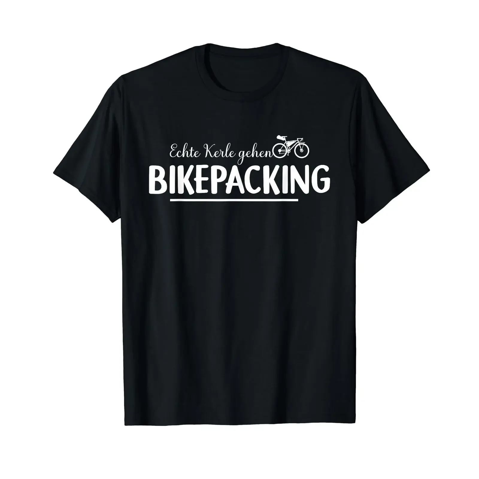 Echte Kerle gehen Bikepacking T Shirt vintage Washed fashion graphic homme Unisex Slightly Breathable Stylish Comfortable