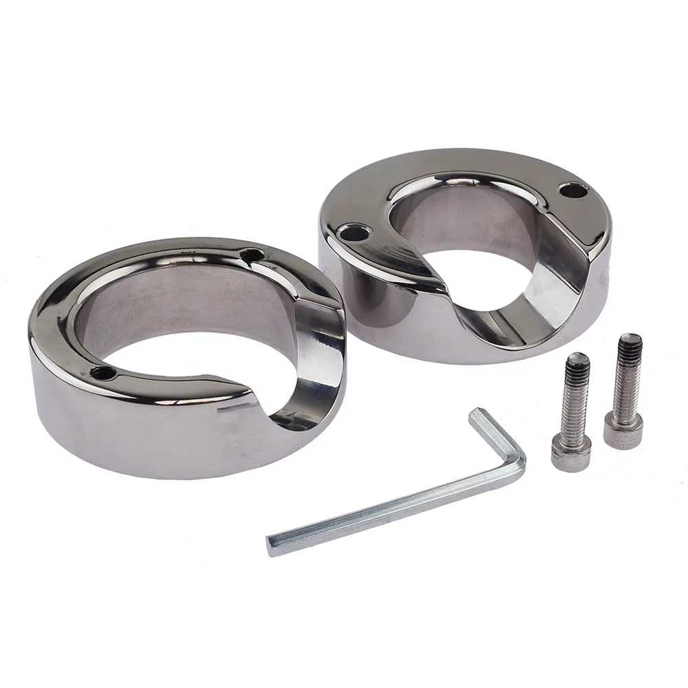 Stainless Steel Weighted Ball Stretcher Scrotum Ring Male Enhancement Training Device Adult Bondage Toy view 2