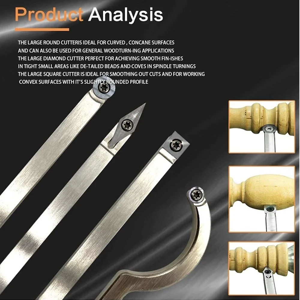 업그레이드 카바이드 팁 목재 터닝 도구 세트, 선반 러퍼 피니셔, 스완 넥, 목공 공구, 신제품