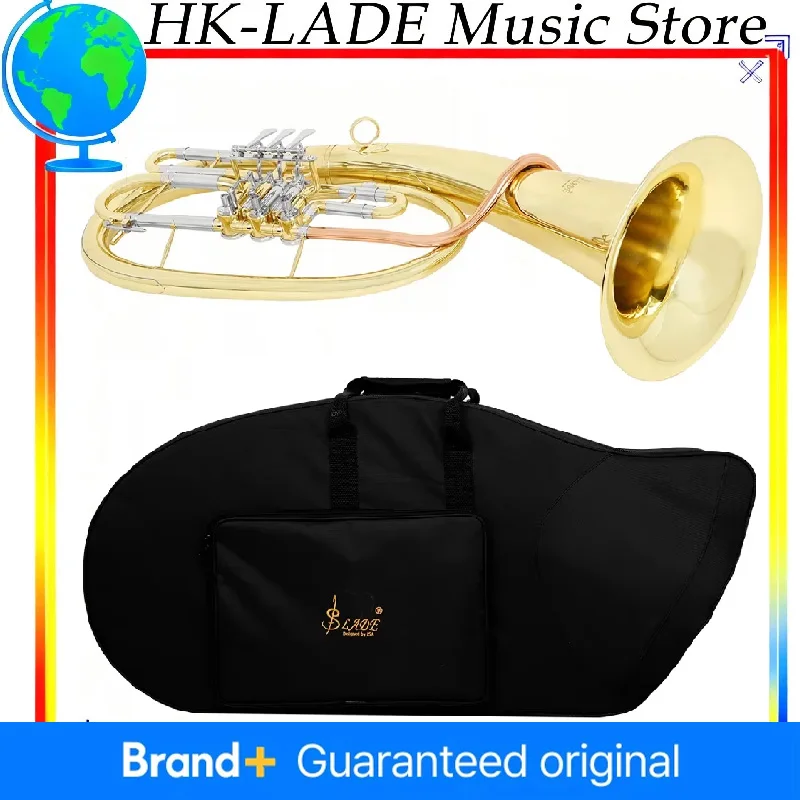 

SLADE Triple-Key Bb Tenor Horn with Phosphor Copper Leadpipe Professional Brass Wind Instrument with Cleaning Accessories